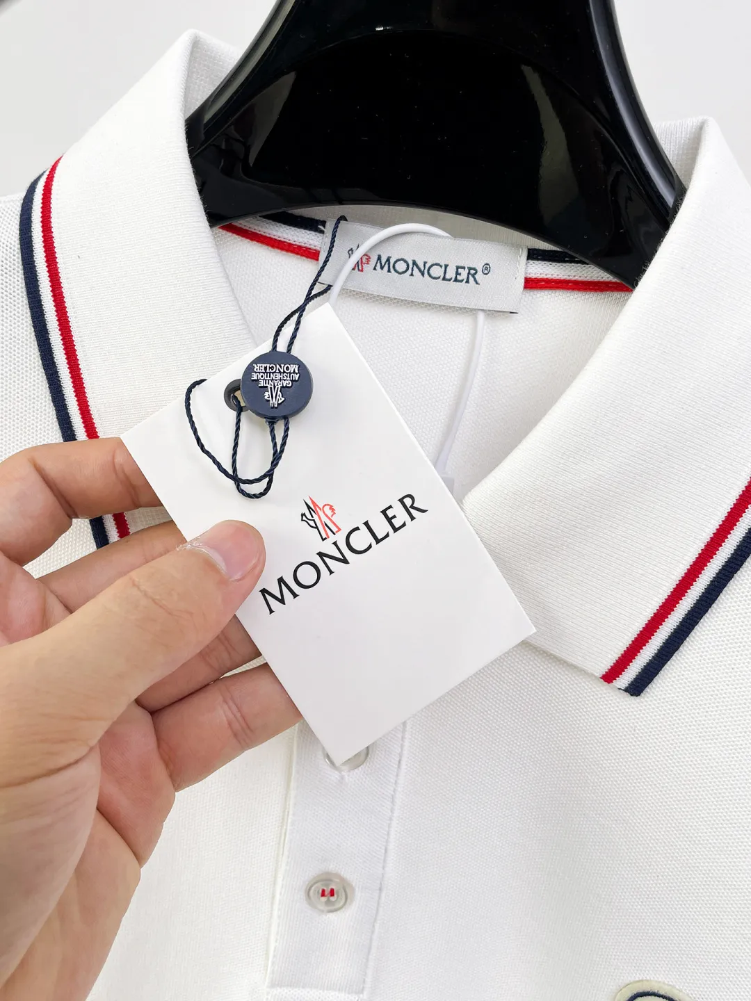 MONCLER New Arrival Polo Same Style 260 ， Factory New Arrival Versatile : Black White Royal Blue Gray Size：S-XXL